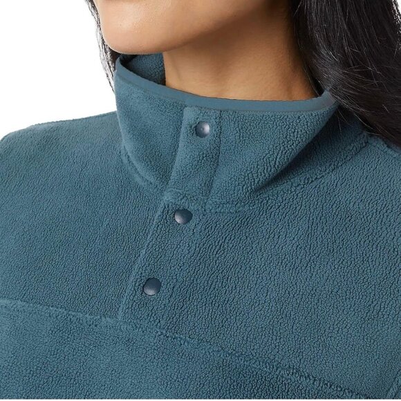 32 Degrees Heat Womens Midweight Snap Arctic Fleece Pullover Midnight Muse XL - Picture 3 of 16